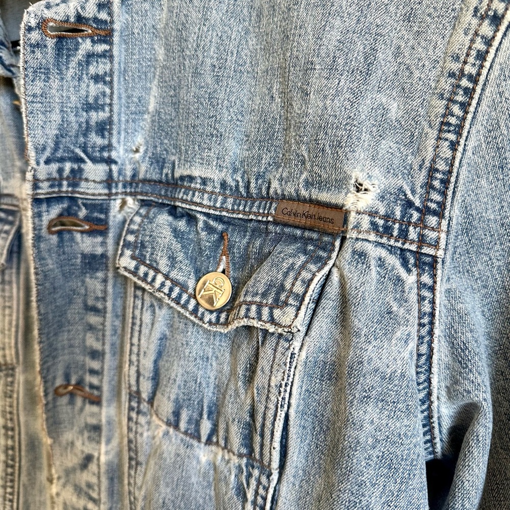 90s Calvin Klein Denim Jean Jacket - Picture 8 of 8